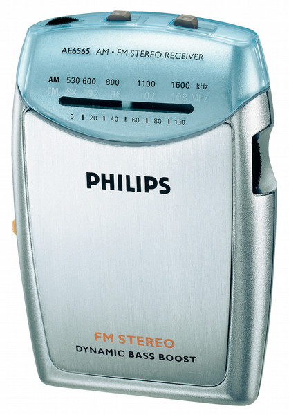 Philips AE6565/20Z Портативный Аналоговый Синий, Cеребряный радиоприемник