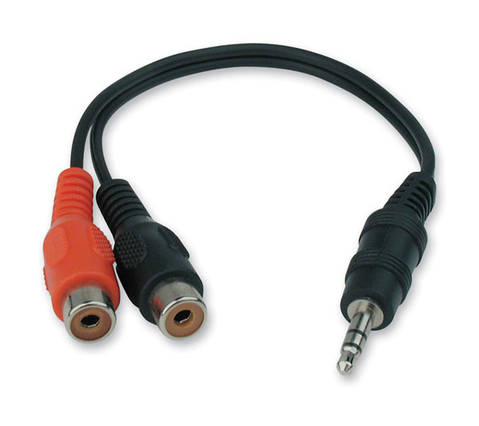 Extron 26-592-01 0.15m 3.5mm 2 x RCA Schwarz, Rot Audio-Kabel