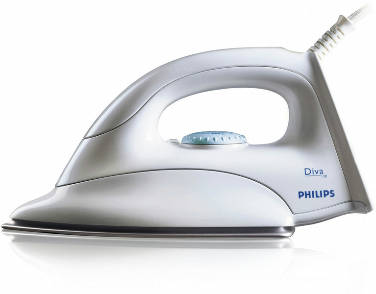 Philips GC130/00 Утюг для сухой глажки Алюминиевая подошва 1100Вт Белый утюг