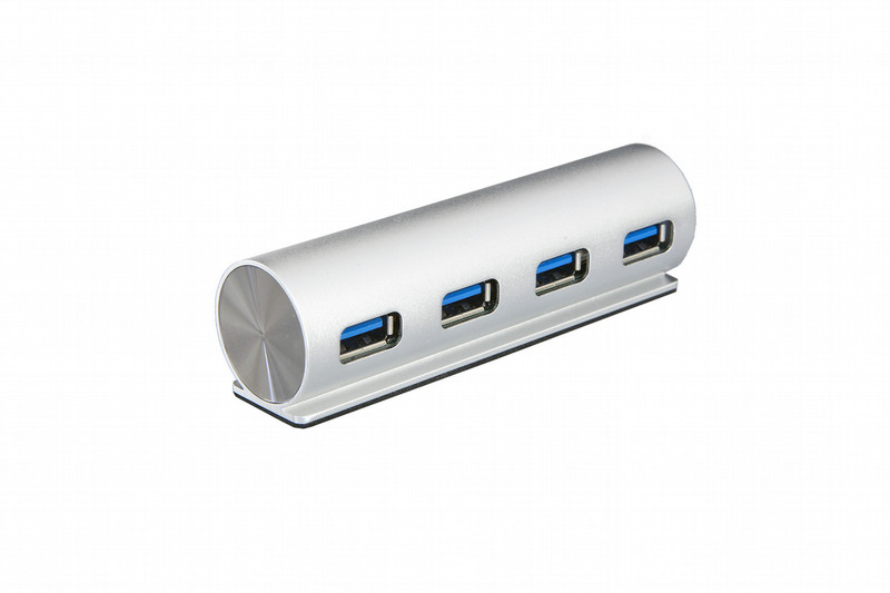 EXSYS EX-1134 USB 3.0 (3.1 Gen 1) Type-C 5000Мбит/с Cеребряный хаб-разветвитель