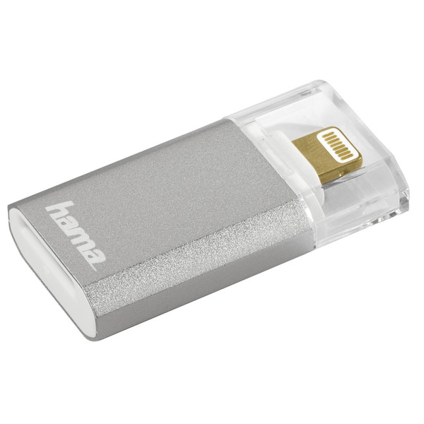 Hama Save2Data mini Lightning Silver,Transparent card reader