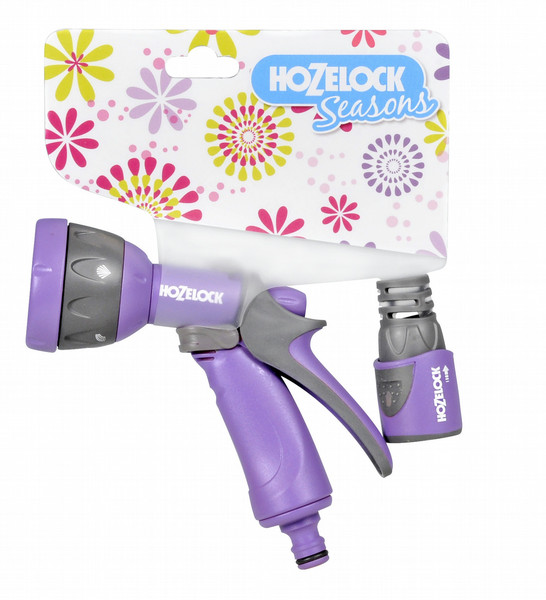 Hozelock 2676 8340 Garden water spray gun ПВХ Серый, Пурпурный садовый водяной пистолет/форсунка