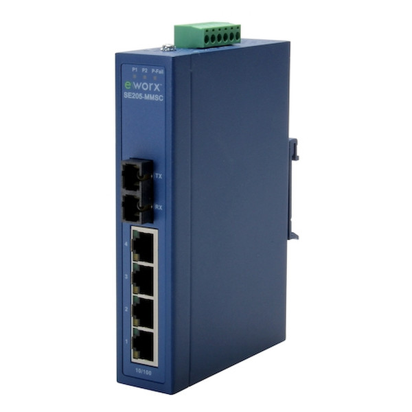 B&B Electronics SE205-MMSC Неуправляемый Fast Ethernet (10/100) Синий сетевой коммутатор