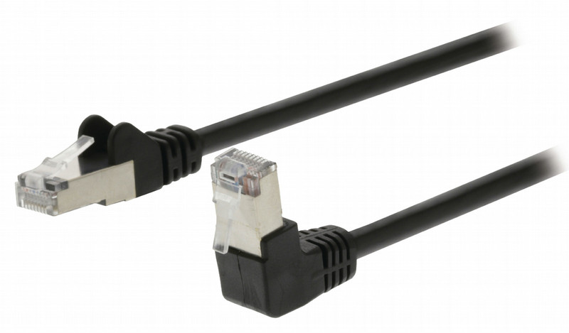Valueline VLCP85125B05 0.5m Cat5e SF/UTP (S-FTP) Black networking cable