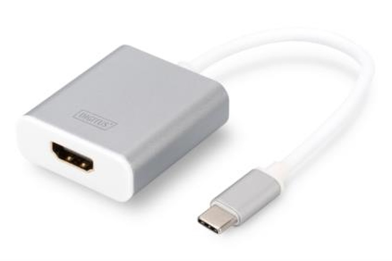 ASSMANN Electronic DA-70836 0.2м USB C HDMI Cеребряный адаптер для видео кабеля