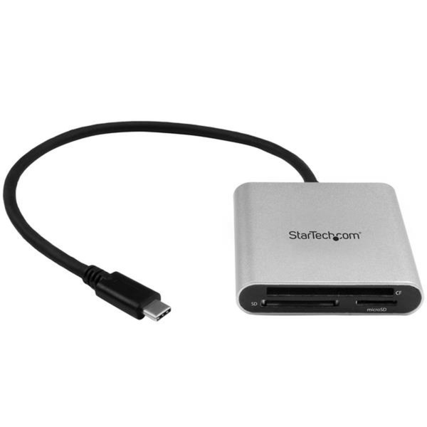 StarTech.com USB 3.0 Flash Memory Multi-Card Reader / Writer with USB-C - SD, microSD, CompactFlash card reader