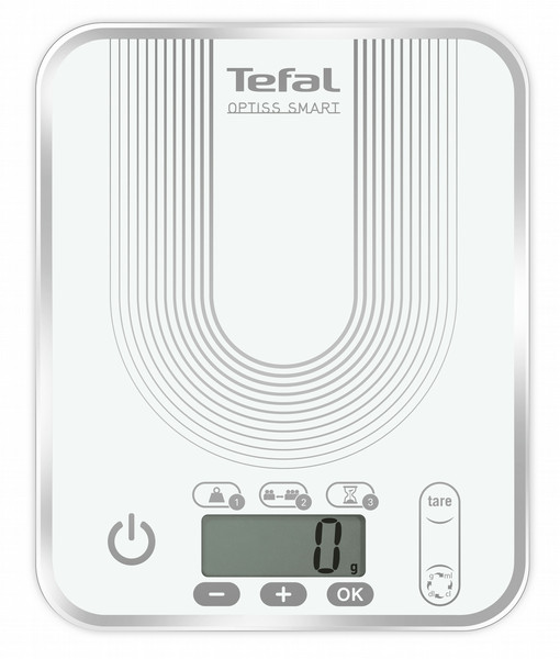 Tefal BC5022S6 Настольный Прямоугольник Electronic kitchen scale Белый кухонные весы