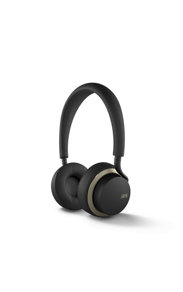 JAYS T00120 Head-band Binaural Wired Black,Gold mobile headset