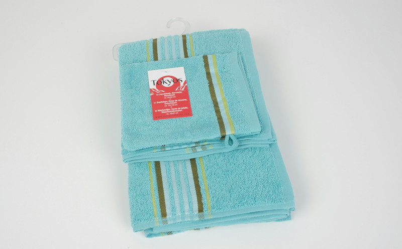 Jules Clarysse UJ-4951W-X Bath towel Cotton Turquoise 4pc(s)