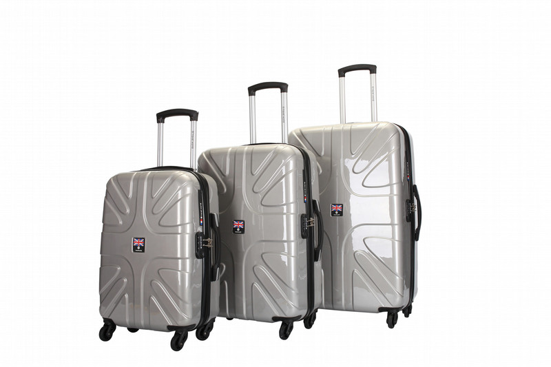 LuluCastagnette 91 122/3 SILVER Trolley Polycarbonate Silver luggage bag