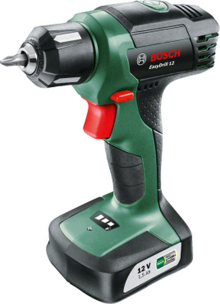 Bosch EasyDrill 12 Pistol grip drill Lithium-Ion (Li-Ion) 1.5Ah 900g Black,Green