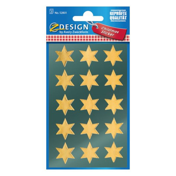Avery 52801 Paper Gold Permanent 30pc(s) decorative sticker