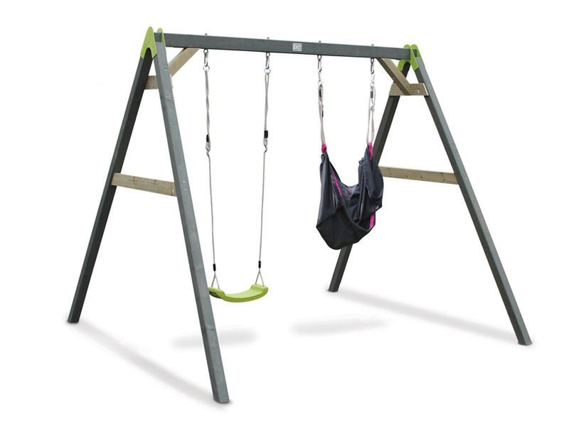 EXIT Aksent Double Swing + Swingbag Playground swing set