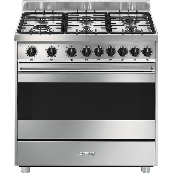 Smeg B9GVXI9 Отдельностоящий Gas hob A Нержавеющая сталь кухонная плита