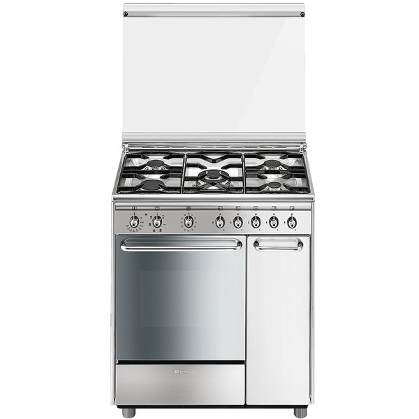 Smeg CX81SV2 Freestanding Gas hob A Stainless steel cooker