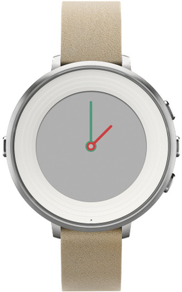 Pebble Time Round 28g Beige,Silver smartwatch