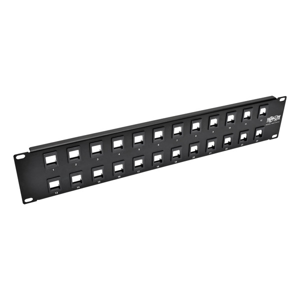 Tripp Lite 24-Port 2U Rack-Mount Unshielded Blank Keystone/Multimedia Patch Panel, RJ45 Ethernet, USB, HDMI, Cat5e/6 patch panel