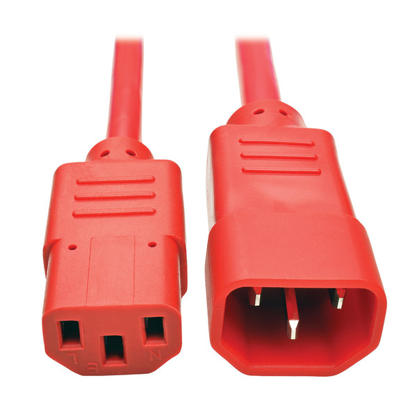 Tripp Lite P004-002-AGN 1.8м Разъем C13 Разъем C14 Красный кабель питания