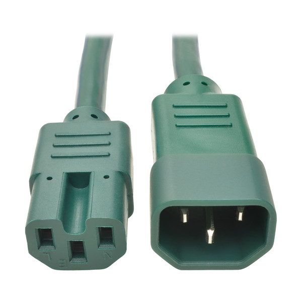 Tripp Lite P005-002-AWH 0.6м Разъем C14 Разъем C15 Зеленый кабель питания