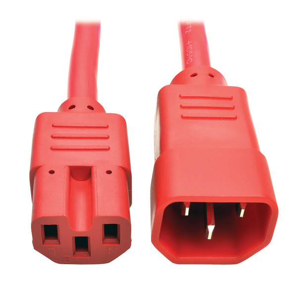 Tripp Lite P005-003-AGN 0.6м Разъем C14 Разъем C15 Красный кабель питания