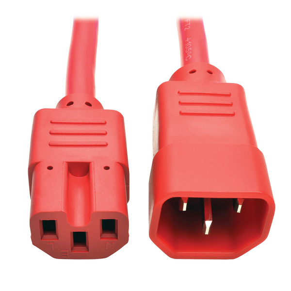 Tripp Lite P018-002-AGN 1.8м Разъем C14 Разъем C15 Красный кабель питания