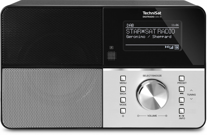 TechniSat Digitradio 306 IR Портативный Analog & digital Черный, Нержавеющая сталь радиоприемник