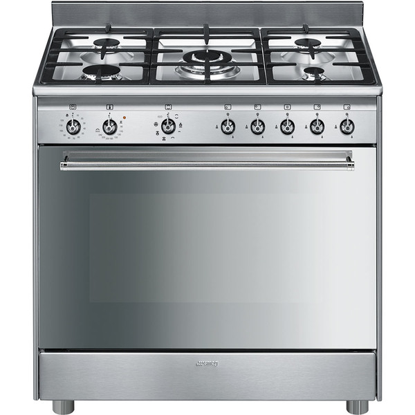 Smeg SX91MF9 Freestanding Gas hob A Stainless steel cooker