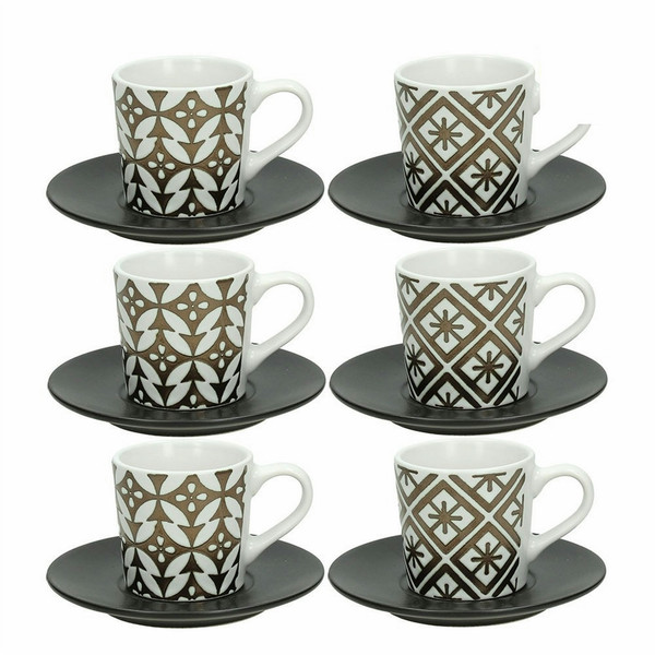 Tognana Porcellane RE18501M006 Black,Gold,White Coffee 6pc(s) cup/mug