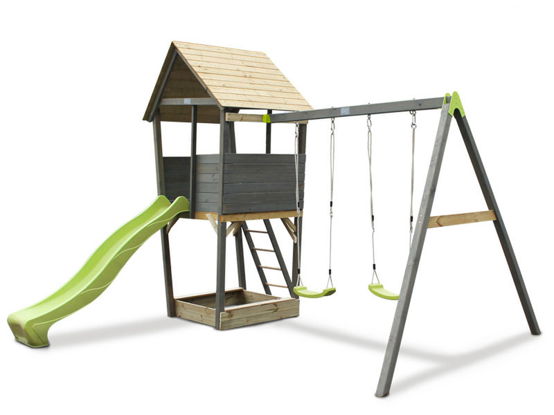 EXIT Aksent Playtower with Double swingarm