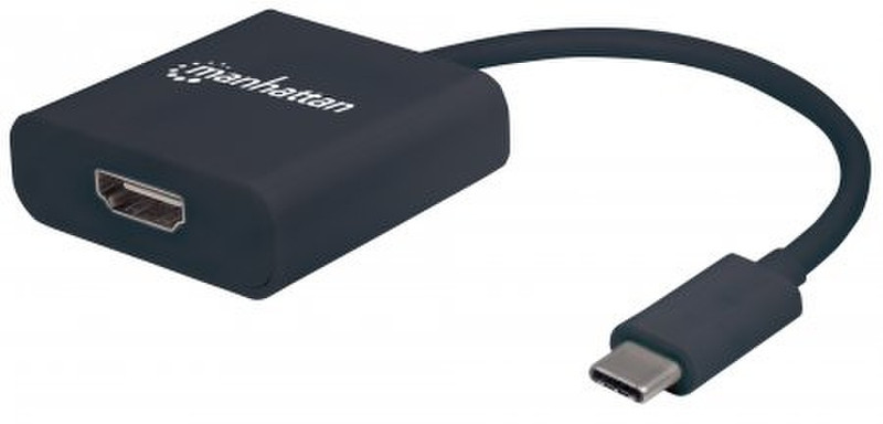 Manhattan 151788 USB-C 3.1 HDMI Schwarz Kabelschnittstellen-/adapter