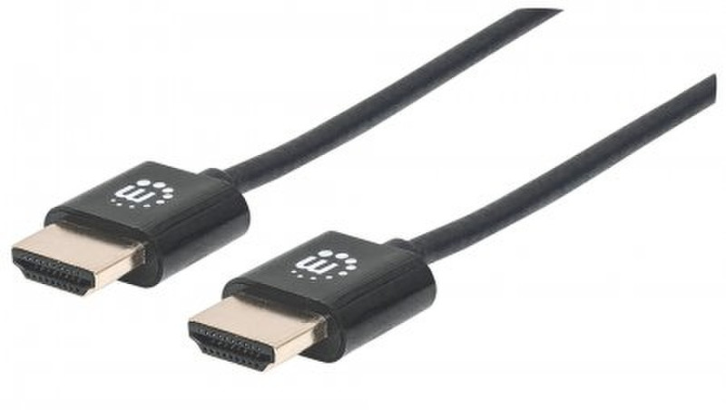Manhattan 394406 0.5м HDMI HDMI Черный HDMI кабель