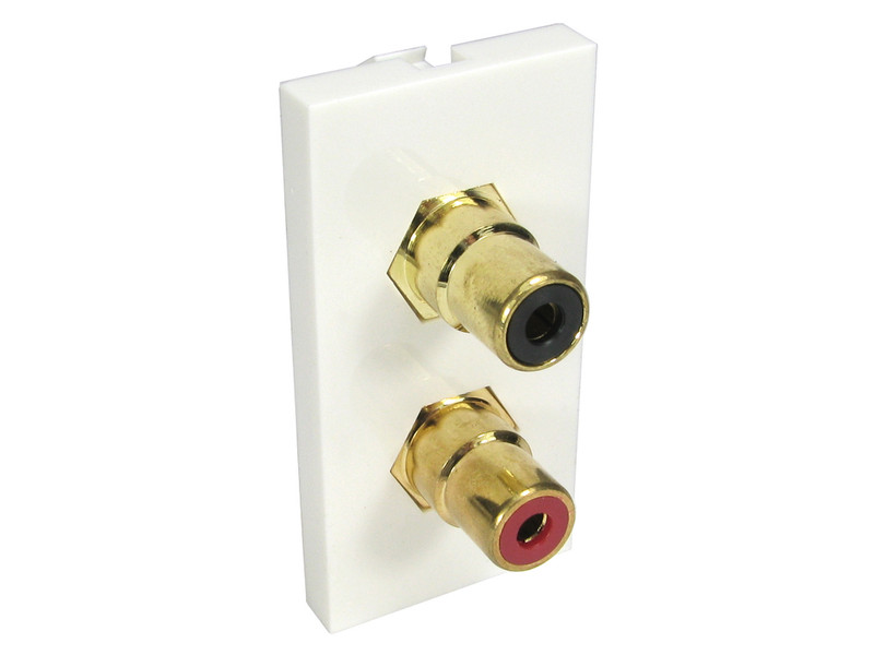 Cables Direct AV-MOD2RCA 2 x RCA White socket-outlet