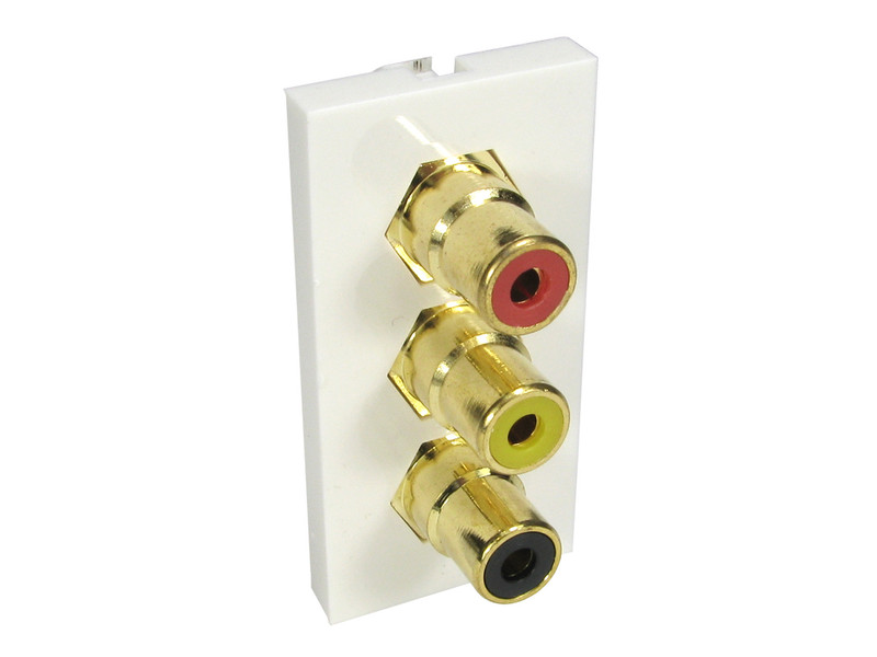 Cables Direct AV-MOD3RCA 3 x RCA White socket-outlet