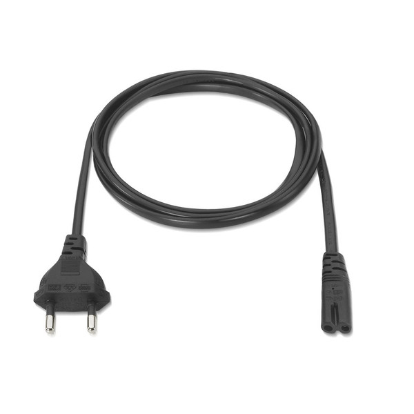 Nanocable 10.22.0402 1.5m CEE7/16 C7 coupler Black power cable