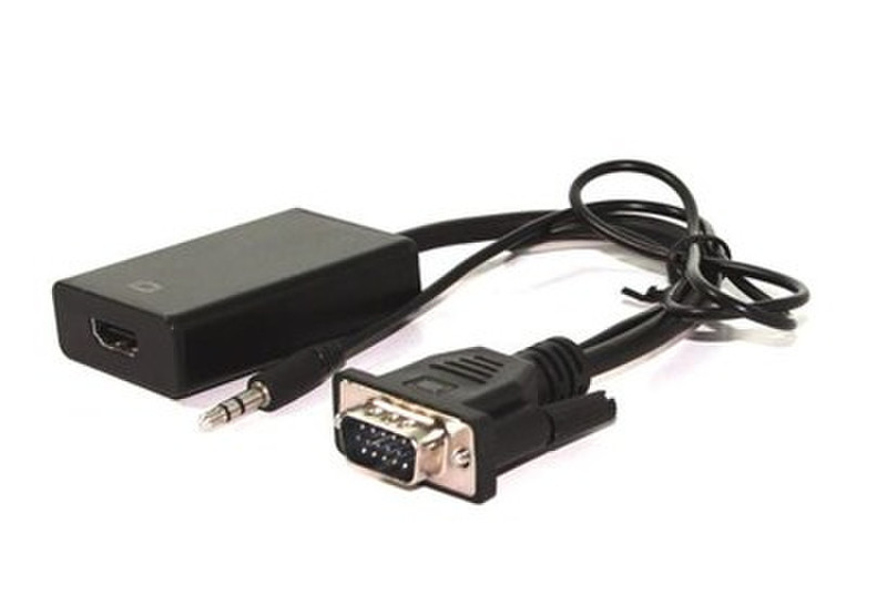 Nilox NX080200128 0.15м VGA (D-Sub) + 3.5mm HDMI адаптер для видео кабеля