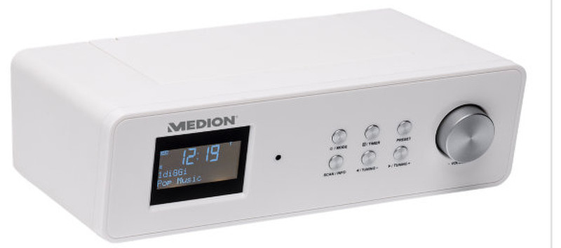 Medion E66314 Analog & digital Белый радиоприемник