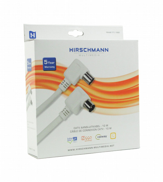 Hirschmann 695021149 10m IEC IEC Weiß Koaxialkabel
