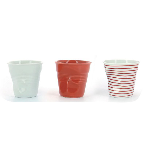 Revol Crumple Red,White Espresso 3pc(s) cup/mug