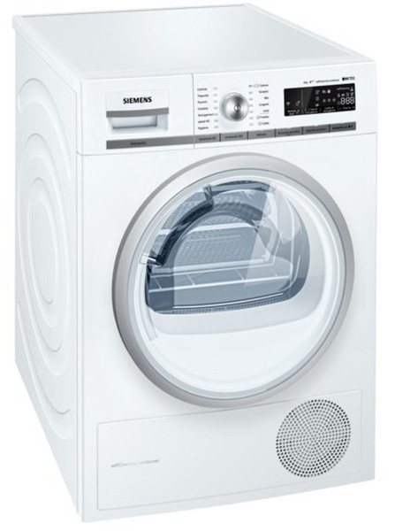 Siemens WT47W5H8IT Отдельностоящий Фронтальная загрузка 8кг A+++ Белый сушилка для белья