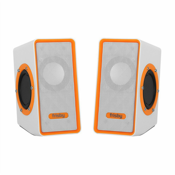 Frisby FS-2114U 10Вт Оранжевый, Белый акустика