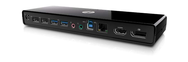 HP 3005pr USB3 Port Replicator USB 3.0 (3.1 Gen 1) Type-A Schwarz Notebook-Dockingstation & Portreplikator