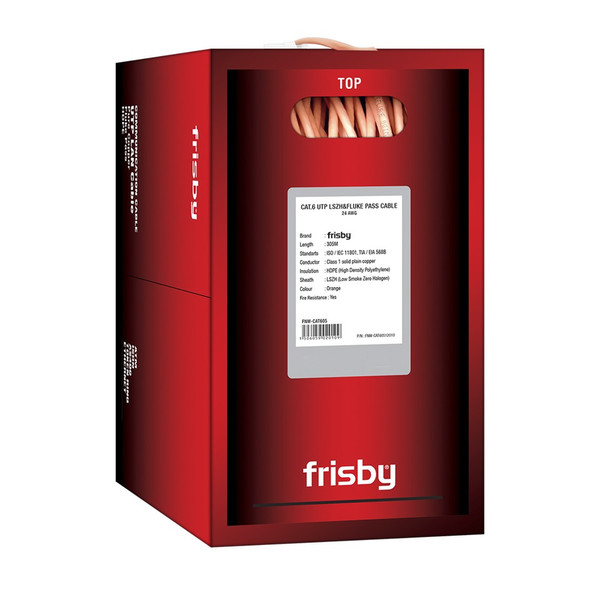 Frisby FNW-CAT605 305м Cat6 U/UTP (UTP) Оранжевый сетевой кабель
