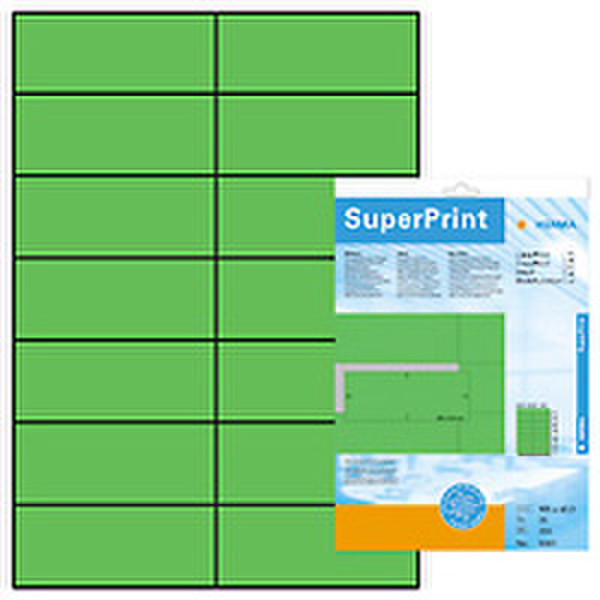 HERMA Etiketten groen 105x42,3 SuperPrint 350 St. 350Stück(e) selbstklebendes Etikett