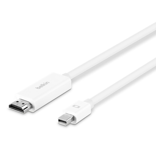 Belkin F2CD077YW2M-APL 2m Mini DisplayPort HDMI White