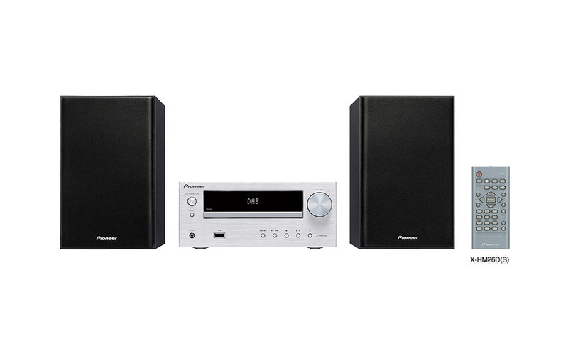 Pioneer X-HM26D-S 30W Silber Home-Stereoanlage