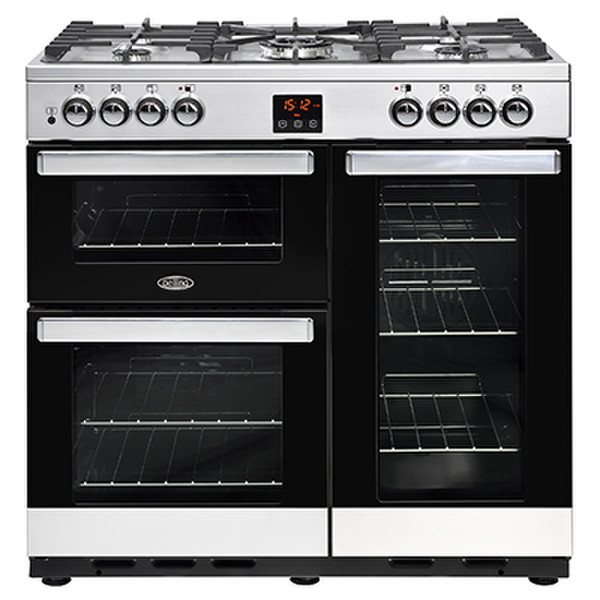 Belling Cookcentre 90DFT Range cooker Gas hob Black,Stainless steel