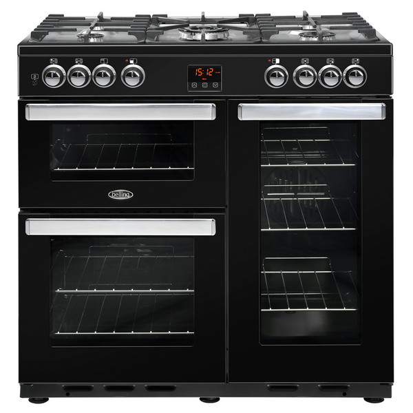 Belling Cookcentre 90DFT Range cooker Gas hob Black