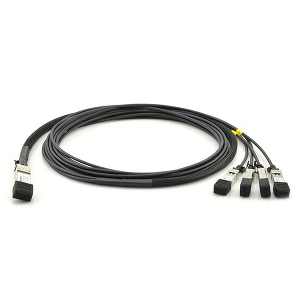 Axiom CABQ4S1002M-AX 2м QSFP28 4 x SFP28 Черный, Cеребряный коаксиальный кабель