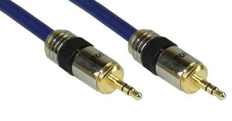 Kindermann 5766000115 15м 3.5mm 3.5mm Черный, Синий, Золотой аудио кабель