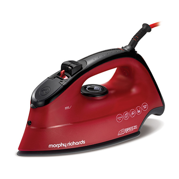 Morphy Richards 300259 Dry & Steam iron Ceramic soleplate 2400W Red iron